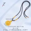 Loja de Ouro Puzuo Mesmo Estilo Banhado a Ouro Cravejado de Diamantes Giratório Filigrana Ruyi Auspicioso Oito Tesouros Bússola Colar Corrente para Suéter para Mulheres