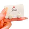 Pendientes de estilo coreano elegantes, ligeros, de lujo, de nicho, para uso diario, sencillos y elegantes, con gemas y flores brillantes que combinan con todo, para mujer.