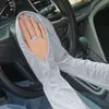 Mangas de hielo de verano para mujer, mangas finas para brazo con protección solar, mangas de seda de hielo con protección UV, transpirables y de secado rápido