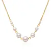 Collar de perlas nuevo transfronterizo para mujer diseño de moda retro sentido de diseño cadena de clavícula de amor apilada cadena para suéter de otoño e invierno venta al por mayor