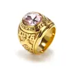 Moda europea y americana anillo de ejército retro joyería para hombre acero inoxidable hip hop Punk soldado Águila anillo de letras en stock