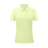 Camiseta Polo Deportiva para Mujer Ligera de 175g, Laminada, de Secado Rápido para Exteriores, Camiseta de Manga Corta con Sensación Fresca, Ropa de Trabajo con Logo Impreso