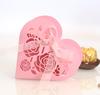 Comercio exterior Día de San Valentín caja de dulces rosa en forma de corazón calado láser boda festival caja de regalo de rosas ventas directas de Zhejiang
