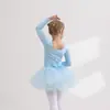 Roupas de Dança Infantil Verão Manga Curta Preto Algodão Roupa de Treino para Menina Saia de Ballet Infantil Peça Única Teste Novo