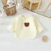 Ropa transpirable y amigable con la piel para recién nacidos, de media espalda, temporada de invierno, mameluco acolchado, Clase A, sala de partos, ropa suave tipo monje para bebé sin huesos