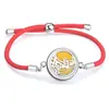 Cuerda Roja Moda Sencilla Difusor de Aceites Esenciales Aromaterapia Caja Pequeña Pulsera Redonda Accesorios de Joyería Caja de Fragancia Decoraciones