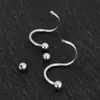 Aço Inoxidável Unha Espiral para Lábio Unha de Titânio Cabeça Dupla de Bola Unha Personalizada de Diabo Joia para Body Piercing Brincos Rosqueados Brincos
