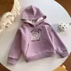 Sudadera de rizo de manga larga para niños y bebés, primavera y otoño 2026, camiseta de manga larga, sudadera con capucha de dibujos animados nueva de invierno para niñas, 2026