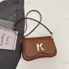 Bolso Cuadrado Pequeño con Letras de Moda de Este Año 2026 Nuevo Estilo de Moda Bolso de Hombro Estilo Coreano Bolso Cruzado Sencillo