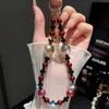 Cordão de Celular de Luxo com Corrente de Pingente de Cristal, Alça de Celular Novo Estilo, Chaveiro de Carro, Acessório de Chaveiro