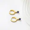 Brincos Transfronteiriços Novo Estilo com Diamantes Design Ins Estilo Cool Brincos Geométricos Criativos Aço Inoxidável Banhado a Ouro 18K