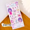 Pegatinas de chica linda de dibujos animados, material para álbumes de recortes lindo de estudiante, pegatinas decorativas creativas DIY para niños, venta al por mayor