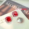 Adornos de diamantes para uñas de angora roja, para otoño e invierno, con dijes plateados, grandes, rojos, de alta calidad, con base ovalada y puntiaguda, con forma especial para decorar uñas.