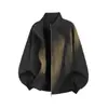 Chaqueta de Vuelo Patchwork Desconstruida de Marca de Moda Estilo Americano para Hombre, Nuevo Estilo Primavera, Fresca y Holgada Casual Versátil Chaqueta de Trabajo