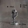 Figurillas de modelo de dragón de cobre macizo y soldado subterráneo, juguetes de cobre blanco y latón, adornos para juegos de mesa, piezas de ajedrez para colección