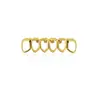 Auténtico Hiphop Transfronterizo Diente de Oro Grill Planeta Corazón Set de Tres Piezas Hip-Hop Accesorios Dentales Hip-Hop Grill