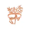 Anillo para Servilleta Navideño de Hotel Más Vendido de Amazon, Anillo para Servilleta con Botón de Ciervo, Fabricante Mayorista de Anillos de Tela de Metal