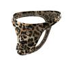 Cueca Sexy Estampa Leopardo Masculina Tanga Bolso Shock Calça T Lado Estreito Calças Sexy Masculinas B23-3