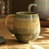 Taza de cerámica de horno de alto valor de color, taza de color degradado de barriga grande, taza de oficina de gran capacidad, personalización de taza
