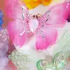 Nuevas Cuentas de Resina de Gama Alta con Forma de Mariposa Incrustada de Diamantes y Agujero Recto con Tul para Cadena de Teléfono, Llavero, Cadena de Bolso, Accesorios de Joyería DIY