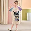 Pijama Infantil Modal Seda de Hielo Fresco Verano Niños Pequeños y Medianos Niñas Bebé Dibujos Animados Ropa de Noche Ropa para el Hogar