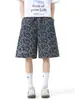 Shorts Estampados de Estrela Estilo Americano para Homens, Marca Tendência de Verão Design Casual de Comprimento Médio, Calças de Cinco Pontos Cleanfit High Street