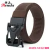 Cinturón Elástico para Deportes al Aire Libre para Hombre con Patrón de Tanque Hebilla Automática Cinturón de Senderismo Longitud Recortable