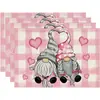 Mantel Individual del Día de San Valentín, Servilleta de Mesa Aislante al Calor, Mantel Rectangular Impermeable para el Hogar, Mantel Anti-quemaduras, Mantel Aislante al Calor, Transfronterizo