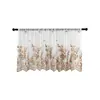 Estilo pastoral cortina transparente bordada cortina fina transparente media cortina cortina de puerta cortina divisoria Cortina de ventana de cocina de venta popular en Amazon cortina decorativa