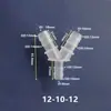 Conector de manguera de tubería de agua de tres vías en forma de Y, accesorios, distribuidor, unión de plástico, adaptador divisor