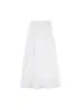Falda Blanca de Corte A de Cintura Alta Talla Plus para Mujer, Temporada de Primavera, Falda de Pastel en Capas con un Estilo Suave, con Diseño Calado de Ganchillo