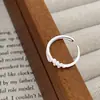 Anillo Espiral Irregular de Plata Pura S999 Estilo Minimalista Coreano Fresco Empalme Moda Versátil Anillo de Diseño Abierto