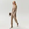 Nuevo Otoño 2026 Suéter de Mujer 100% Cachemira Sencillo Versátil Cuello Redondo con Mangas Ranglán Camiseta Base de Punto