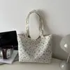 Bolsa de Lona con Lazo en Forma de Corazón de Gran Capacidad, Novedad Primavera 2026 para Mujer, Bolso de Hombro de Moda para Viajar al Trabajo