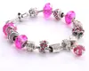 Pulsera de aleación de moda europea con cuentas de agujero grande, pulsera de cuentas de cristal, joyería de comercio exterior al por mayor, venta caliente en Amazon ebay
