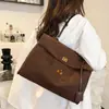 Bolsa de Hombro Cruzada de Ante Nuevo Retro para Comercio Exterior Transfronterizo Bolsa Tote de Gran Capacidad Portátil para el Brazo y para Viajar