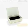 Caja de Regalo con Textura para Joyería, Estilo Tapa Abatible para Anillos, Pendientes, Pulseras de Cristal, Caja de Embalaje de Alta Gama, Preparación de Stock Transfronterizo
