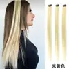 Aplique de Cabelo Colorido para Pendurar na Orelha para Mulheres, Extensão de Cabelo Longo Liso de Peça Única, Fibra de Alta Temperatura, Aplique Colorido Invisível