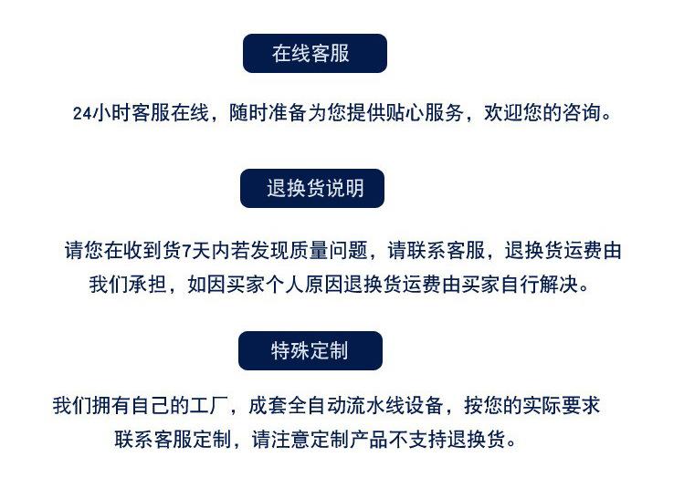退换货说明