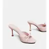 Pantuflas de Exterior para Mujer para Viajar, Versátiles y Frescas, Nuevo Estilo Francés 2026, de Punta Abierta, con Lazo Grande, Talla Grande, Elegantes