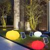 Lámpara de pie de calabaza para exteriores, para patio, paisaje, impermeable, con carga solar, para jardín, luz decorativa para césped