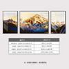 Novo estilo chinês com moldura traseira Jinshan luz de luxo pintura decorativa moderna minimalista sofá fundo parede triplo pendurado pintura mural