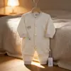 Enterizo Nuevo para Bebé de Primavera y Otoño, Ropa de Primavera y Otoño, Mono de Algodón y Lana Sin Costuras con Dibujos Animados y Lunares para Bebé Niño, Traje para Gatear