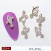Celebridad Popular de Internet Accesorios para Uñas Aretes Nuevo Colgante de Cadena con Borla de Mariposa Zirconia para Uñas Diamante Brillante Fabricante