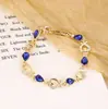 Comércio Exterior Europeu e Americano Pulseira de Cristal em Formato de Coração Feminina Pulseira de Zircônia Strass com Diamantes Pulseira Totalmente de Diamantes Explosões Transfronteiriças Amazon