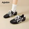 Zapatos de Entrenamiento de Ballet Aogushi Deng para Mujer 2026 Nuevo Otoño/Invierno Negro Oculto para Aumentar la Altura Súper Bonitos Zapatos Deportivos Casuales