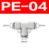 Conector Neumático Recto PU Bidireccional PV Tri-vía Tipo T Tipo Y Cuatro Vías Cinco Vías Conector Manguera de Aire 8MM Negro y Blanco