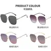 Gafas de Sol Metálicas de Montura Grande, Protección Solar, Protección Ultravioleta, Gafas Parasol para Conducir, Modernas, Versátiles, Tendencia, Gafas de Sol Personalizadas