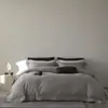 Juego de Cuatro Piezas de Algodón de Fibra Larga Akzo 100S de Alta Precisión Italiana de Algodón Puro Amigable con la Piel Funda de Edredón de Color Puro Ropa de Cama