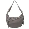 Bolsa Transversal Feminina Minimalista Estilo Japonês, Grande Capacidade, Cor Sólida, Versátil Bolsa Bolinho, Leve para o Trabalho, Bolsa de Ombro para Aula de Estudante